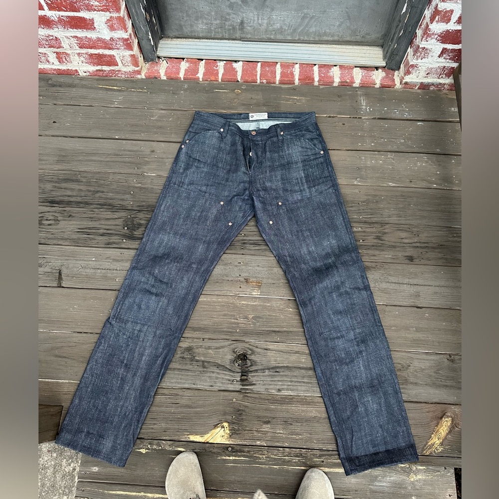 Grease point work jeans